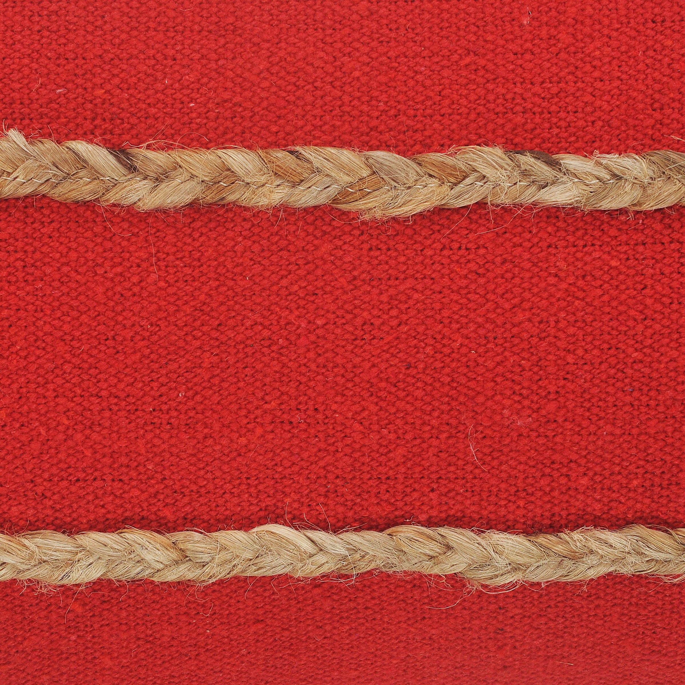 Ox Bay Daniel 14" x 36" Red/Tan Striped Cotton Blend Adult Decorative Throw Pillow