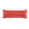 Ox Bay Daniel 14" x 36" Red/Tan Striped Cotton Blend Adult Decorative Throw Pillow