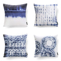 Phantoscope Continental Series Decorative Throw Pillow, 18" x 18", Blue and White Porcelain, 4 Set